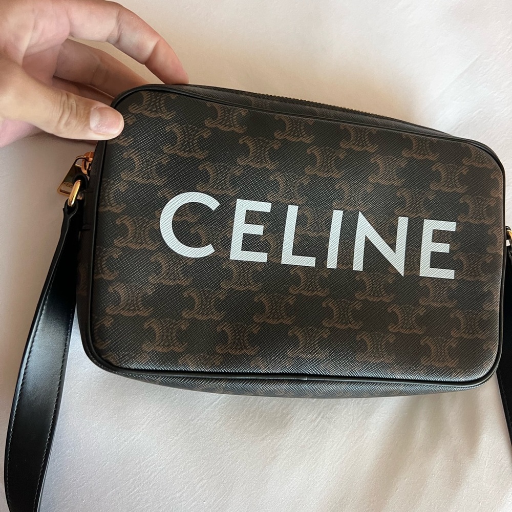 Celine Brown and Black Crossbody Bag